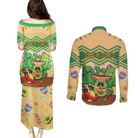Personalised Hawaii Cinco De Mayo Couples Matching Puletasi and Long Sleeve Button Shirt Funny Style LT05 - Polynesian Pride