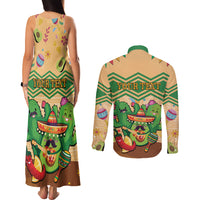 Personalised Hawaii Cinco De Mayo Couples Matching Tank Maxi Dress and Long Sleeve Button Shirt Funny Style