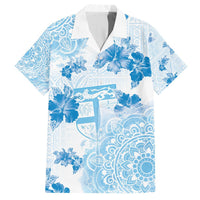 Happy Fiji Girmit Day Hawaiian Shirt Fijian Tapa With Mandala Pattern LT05 Blue - Polynesian Pride