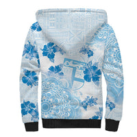 Happy Fiji Girmit Day Sherpa Hoodie Fijian Tapa With Mandala Pattern LT05 - Polynesian Pride