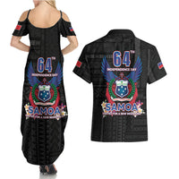 Samoa 64th Independence Anniversary Couples Matching Summer Maxi Dress and Hawaiian Shirt LT05 - Polynesian Pride