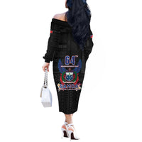 Samoa 64th Independence Anniversary Off The Shoulder Long Sleeve Dress
