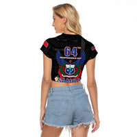 Samoa 64th Independence Anniversary Raglan Cropped T Shirt