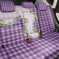 Violet Hawaii Palaka Back Car Seat Cover Maile Pikake Honohono Orchid Lei