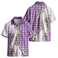 Violet Hawaii Palaka Kid Hawaiian Shirt Maile Pikake Honohono Orchid Lei LT05 - Polynesian Pride
