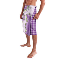 Violet Hawaii Palaka Lavalava Maile Pikake Honohono Orchid Lei LT05 - Polynesian Pride