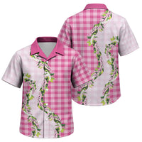Pink Hawaii Palaka Family Matching Mermaid Dress and Hawaiian Shirt Maile Pikake Honohono Orchid Lei LT05 Son's Shirt Pink - Polynesian Pride