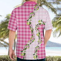 Pink Hawaii Palaka Hawaiian Shirt Maile Pikake Honohono Orchid Lei LT05 - Polynesian Pride