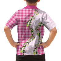 Pink Hawaii Palaka Hawaiian Shirt Maile Pikake Honohono Orchid Lei LT05 - Polynesian Pride