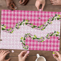 Pink Hawaii Palaka Puzzle Maile Pikake Honohono Orchid Lei
