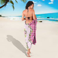 Pink Hawaii Palaka Sarong Maile Pikake Honohono Orchid Lei