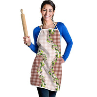 Mocha Hawaii Palaka Apron Maile Pikake Honohono Orchid Lei LT05 - Polynesian Pride