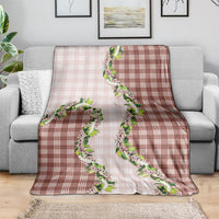 Mocha Hawaii Palaka Blanket Maile Pikake Honohono Orchid Lei LT05 - Polynesian Pride