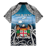 Personalised Happy 50th Fiji Day Family Matching Mermaid Dress and Hawaiian Shirt Forever Fiji With Tapa Tribal Pattern