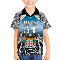 Personalised Happy 50th Fiji Day Kid Hawaiian Shirt Forever Fiji With Tapa Tribal Pattern