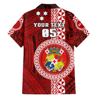 Custom Tonga Rugby Family Matching Summer Maxi Dress and Hawaiian Shirt World Cup 2023 Coat Of Arms Ngatu Pattern LT05 - Polynesian Pride