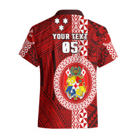 Custom Tonga Rugby Hawaiian Shirt World Cup 2023 Coat Of Arms Ngatu Pattern LT05 - Polynesian Pride