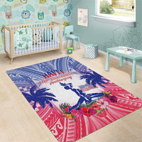 Haiti Independence Day Area Rug Neg Maron Polynesian Style LT05