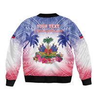 Personalised Haiti Independence Day Bomber Jacket Neg Maron Polynesian Style LT05
