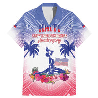 Personalised Haiti Independence Day Family Matching Mermaid Dress and Hawaiian Shirt Neg Maron Polynesian Style LT05