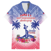 Personalised Haiti Independence Day Family Matching Off The Shoulder Long Sleeve Dress and Hawaiian Shirt Neg Maron Polynesian Style LT05
