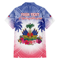 Personalised Haiti Independence Day Family Matching Off Shoulder Maxi Dress and Hawaiian Shirt Neg Maron Polynesian Style LT05