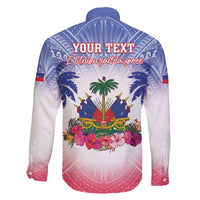 Personalised Haiti Independence Day Family Matching Puletasi and Hawaiian Shirt Neg Maron Polynesian Style