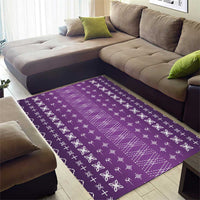 Purple Samoa Malu Tattoo Inspired Area Rug LT05 - Polynesian Pride