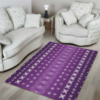 Purple Samoa Malu Tattoo Inspired Area Rug LT05 - Polynesian Pride