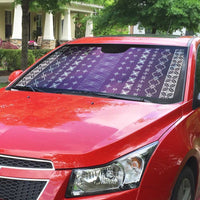 Purple Samoa Malu Tattoo Inspired Auto Sun Shade LT05 - Polynesian Pride