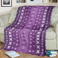 Purple Samoa Malu Tattoo Inspired Blanket LT05 - Polynesian Pride