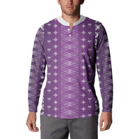 Purple Samoa Malu Tattoo Inspired Button Sweatshirt - Polynesian Pride