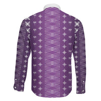 Purple Samoa Malu Tattoo Inspired Family Matching Mermaid Dress and Hawaiian Shirt LT05 - Polynesian Pride