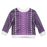 Purple Samoa Malu Tattoo Inspired Kid Ugly Christmas Sweater LT05 Kid Purple - Polynesian Pride