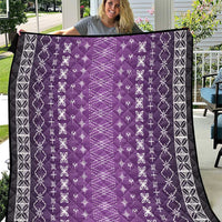 Purple Samoa Malu Tattoo Inspired Quilt LT05 Purple - Polynesian Pride