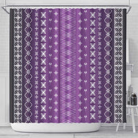 Purple Samoa Malu Tattoo Inspired Shower Curtain LT05 - Polynesian Pride