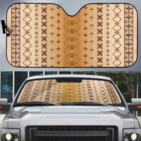 Beige Samoa Malu Tattoo Inspired Auto Sun Shade LT05 Beige - Polynesian Pride