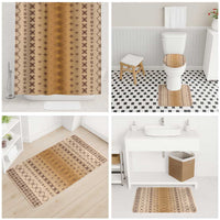 Beige Samoa Malu Tattoo Inspired Bathroom Set LT05 - Polynesian Pride