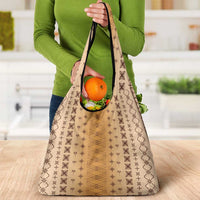 Beige Samoa Malu Tattoo Inspired Grocery Bag LT05 - Polynesian Pride