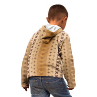 Beige Samoa Malu Tattoo Inspired Kid Hoodie LT05 - Polynesian Pride