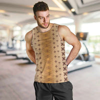 Beige Samoa Malu Tattoo Inspired Men Tank Top LT05 Beige - Polynesian Pride