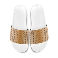 Beige Samoa Malu Tattoo Inspired Slide Sandals LT05 Beige - Polynesian Pride
