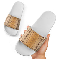 Beige Samoa Malu Tattoo Inspired Slide Sandals LT05 - Polynesian Pride