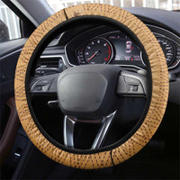 Beige Samoa Malu Tattoo Inspired Steering Wheel Cover LT05 - Polynesian Pride