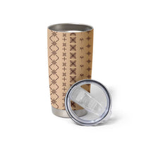 Beige Samoa Malu Tattoo Inspired Tumbler Cup LT05 - Polynesian Pride