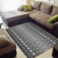 Black Samoa Malu Tattoo Inspired Area Rug LT05 - Polynesian Pride