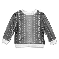 Black Samoa Malu Tattoo Inspired Kid Ugly Christmas Sweater LT05 Kid Black - Polynesian Pride