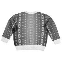 Black Samoa Malu Tattoo Inspired Kid Ugly Christmas Sweater LT05 - Polynesian Pride