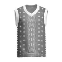 Black Samoa Malu Tattoo Inspired Christmas Knitted V-Neck Vest LT05 Black - Polynesian Pride
