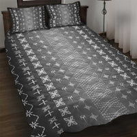 Black Samoa Malu Tattoo Inspired Quilt Bed Set LT05 Black - Polynesian Pride